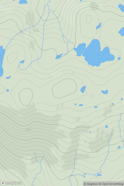 Thumbnail image for Beinn Bhreac [Jura, Scarba and Colonsay] [NR597908] showing contour plot for surrounding peak